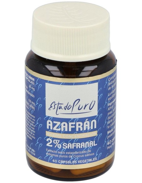 Azafran 2% Safranal 40Cap. Estado Puro de Tongil