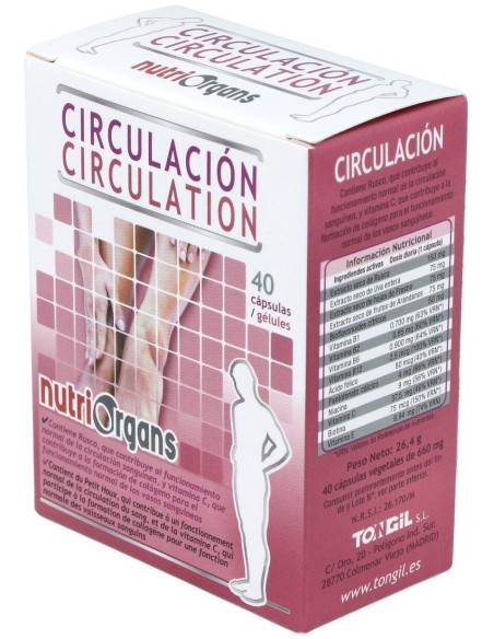 Nutriorgans Circulacion 40Comp de Tongil