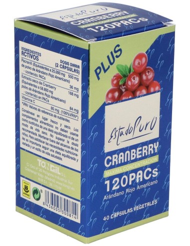 Cranberry 120 Pacs 40Cap. Estado Puro de Tongil