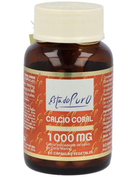 Calcio Coral 1000Mg. 60Cap. Estado Puro de Tongil