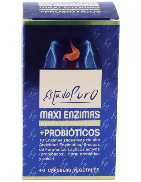 Maxi Enzimas Con Probioticos 40Cap. Estado Puro de Tongil