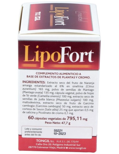 Lipofort (Quemafort) 60Cap. Lineabel de Tongil