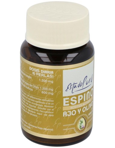 Espino, Ajo, Olivo Aceites Activos 60Perlas de Tongil
