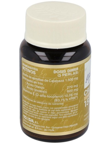 Semilla De Calabaza 60 Perlas Vitalis de Tongil