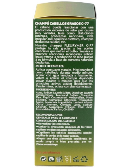 Champu Antigrasa C-77 200Ml. de Fleurymer