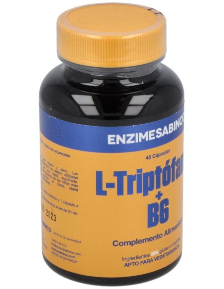 Triptofano Con Vit. B6 45Cap. de Enzime - Sabinco