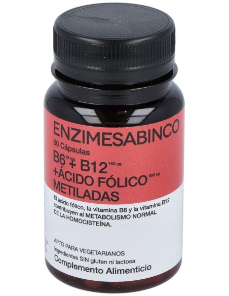 Homocisbin B6 + B12 + Acido Folico Metiladas 60Cap de Enzime - Sabinco