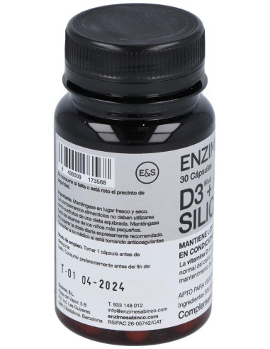 D3 + K2 + Silicio Sistema Articular 30Cap. de Enzime - Sabinco