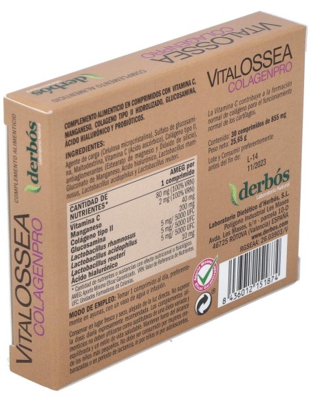 Vitalossea Colagenpro 30Comp. de Derbos