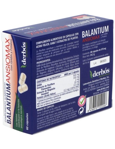 Balantium Ansiomax 60Cap. de Derbos