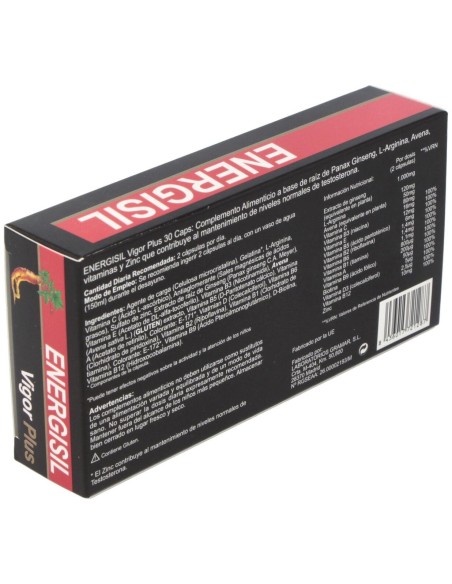 Energisil Vigor Plus (Ginseng+Arginina) 30Cap. de Energisil