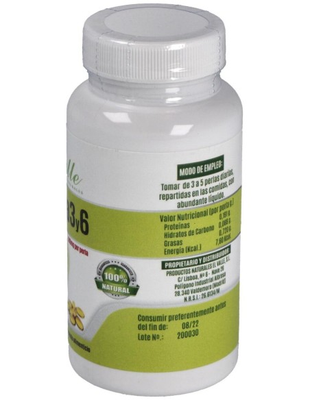 Omega 3 Y Omega 6 (A.De Borraja Y Salmon)120Perlas de El Valle