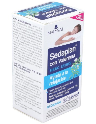 Sedaplán Con Valeriana  (Descanso Y Sueño) 40 Cáps. de Natysal