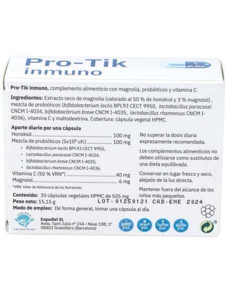 Pro-Tik Inmuno 30 Cáp. de Espadiet