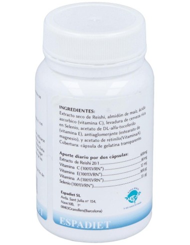 Selenio + Reishi 60 Cáp. de Espadiet