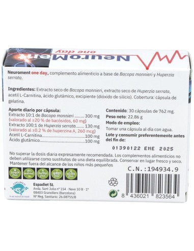 Neuroment One Day 30 Cáp. de Espadiet