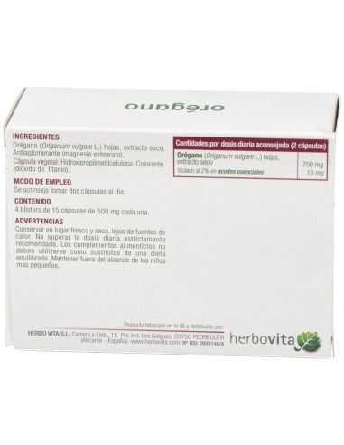 Oregano 60Cap. de Herbovita