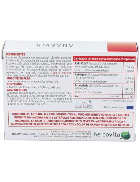 Anasvir 30Cap. de Herbovita