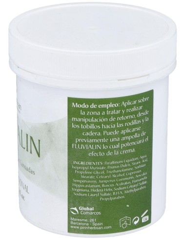 Fluvialin Crema Piernas 250Gr. Formato Profesional de Pirinherbsan