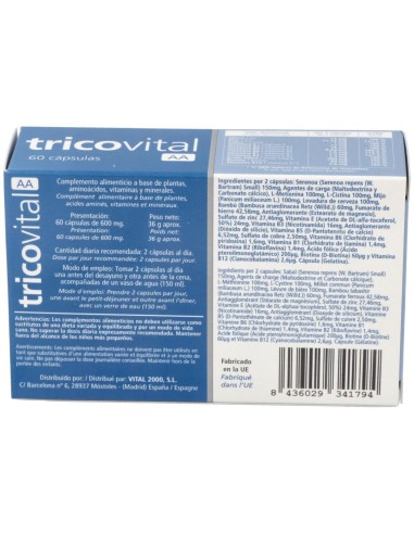 Tricovital Aa 60Cap. de Vital 2000