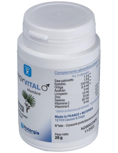 Ergyvital Hombre 60Cap. de Nutergia