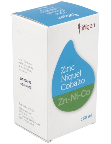 Zinc-Niquel-Cobalto (Zn-Ni-Co) Oligoelemento 150Ml de Ifigen