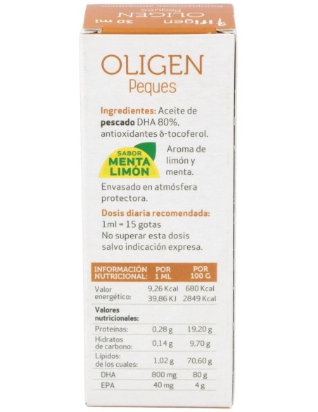Oligen Peques Dha 80% Tg Enzimatico Menta-Lima 30M de Ifigen