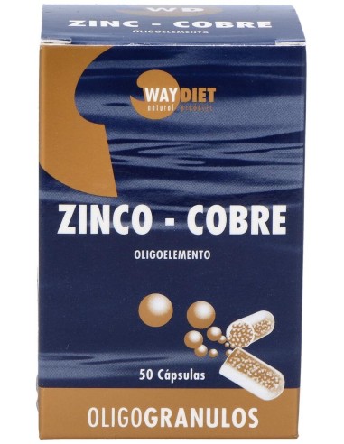 Zinc-Cobre Oligogranulos 50Caps. de Waydiet Natural Products