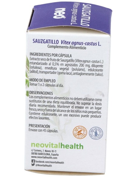 Sauzgatillo Microgranulos Neo 45Cap. de Neo