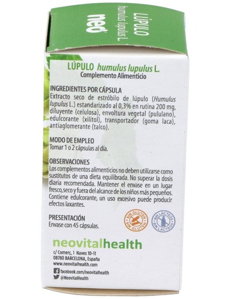 Lupulo Microgranulos Neo 45Cap. de Neo