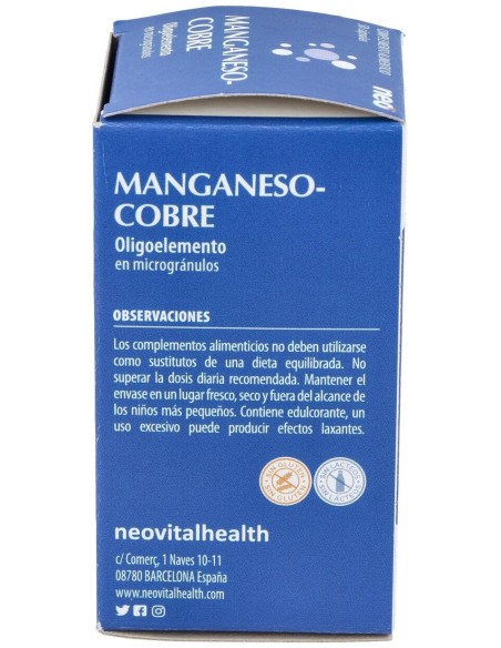 Manganeso-Cobre Microgranulos Neo 50Cap. de Neo