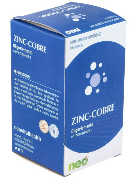 Zinc-Cobre Microgranulos Neo 50Cap. de Neo