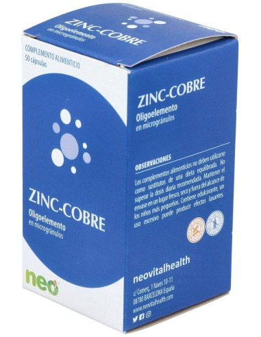 Zinc-Cobre Microgranulos Neo 50Cap. de Neo