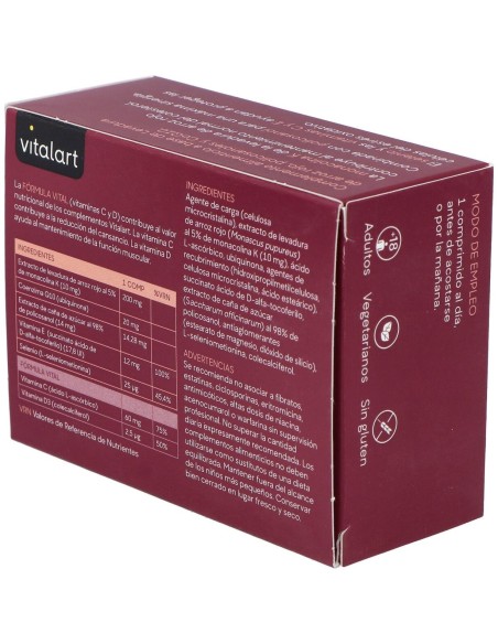 Vitalart Arroz Rojo Coq10 60 Comp de Vitalart
