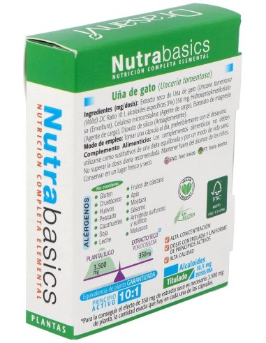 Nutrabasics Uña De Gato 30Caps. de Drasanvi