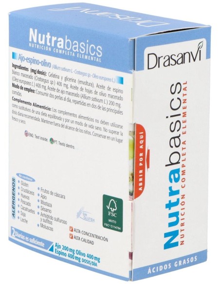 Nutrabasics Ajo-Espino-Olivo 60Perlas de Drasanvi