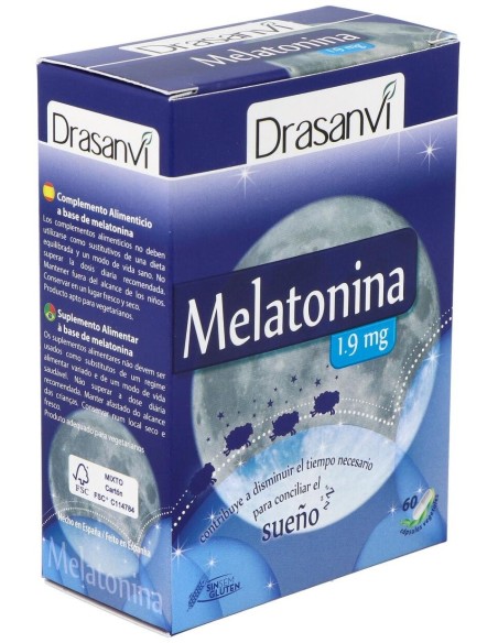 Melatonina 60 Capsulas 1,9 Mg Drasanvi