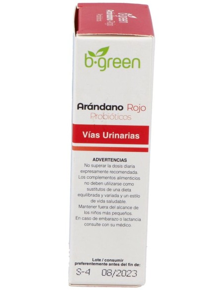 Arandano Rojo + Probioticos 30 Cápsulas  B.Green (Lab. Lebudit)