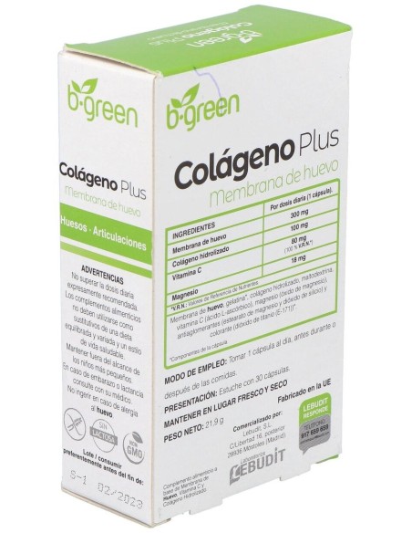 Colageno Plus 30Cap. de B.Green (Lab. Lebudit)