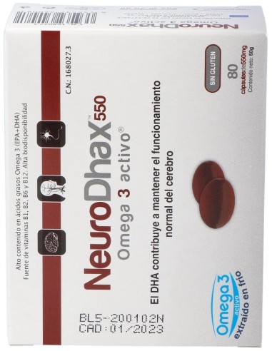 Neurodhax 550Mg. 80Cap. de Epadhax