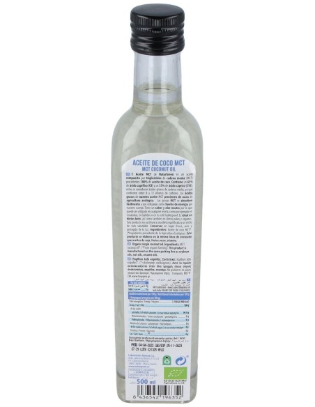 Aceite de Coco Mct Bio 500 Ml de Naturgreen