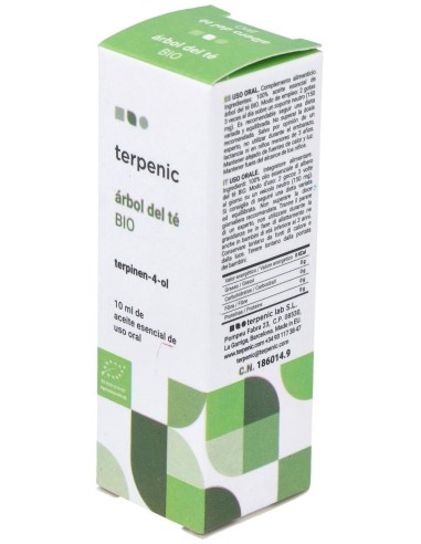 Arbol Del Te Aceite Esencial Alimentario 10Ml. Bio de Terpenic