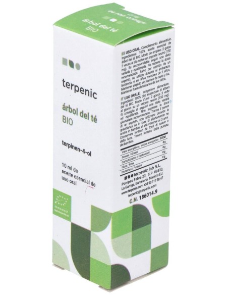 Arbol Del Te Aceite Esencial Alimentario 10Ml. Bio de Terpenic