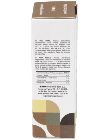 Sandalo Indias Aceite Esencial 10Ml. de Terpenic