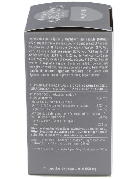 Mico Five Con Chaga Hdt 70Cap. de Hifas Da Terra - Hdt