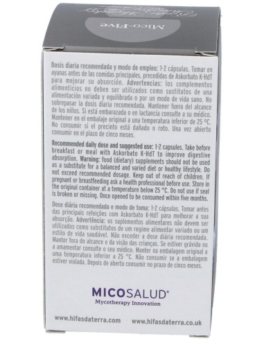 Mico Five Con Chaga Hdt 70Cap. de Hifas Da Terra - Hdt