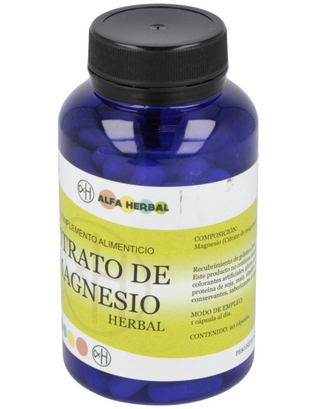 Citrato De Magnesio 90Cap. de Alfa Herbal