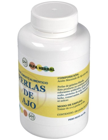 Perlas De Aceite De Ajo 180Perlas de Alfa Herbal