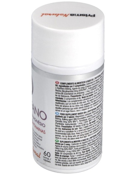 Triptofano+Mg+Melatonina+Vitaminas 60 Comprimidos de Prisma
