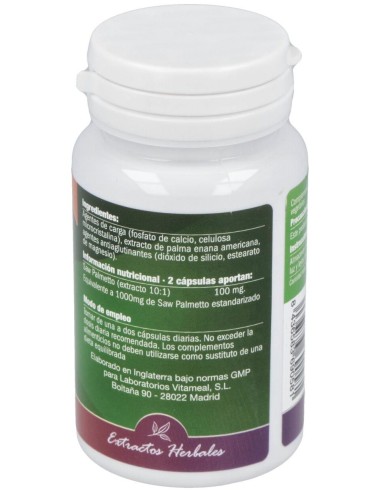 Saw Palmetto, 60 Caps. de NaturBite